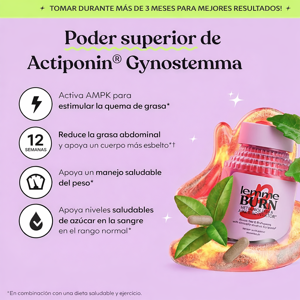 Lemme Burn Apoya la quema de grasa y el metabolismo con una fórmula termogénica avanzada